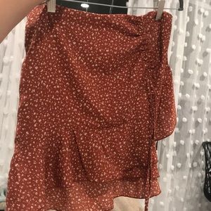 Burgundy redish mini skirt